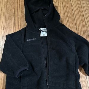 Columbia Black Full-Zip Fleece hooded Jacket